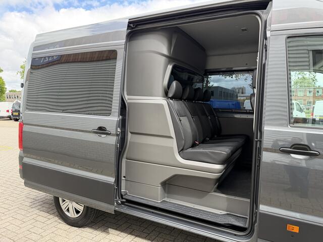 Volkswagen CRAFTER 35 2.0 TDI 177pk L3H3 ( L2H2 ) DC 6 persoons Comfortline / euro 6 / bpm vrij / vaste prijs rijklaar ¤ 31.950 ex btw / lease vanaf ¤ 521 / airco / cruise / grijs metallic !