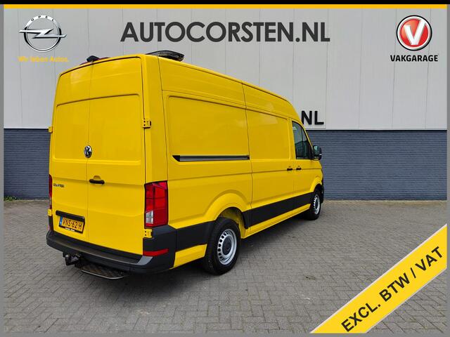 Volkswagen CRAFTER 35 2.0 TDI L3H3 Highline Airco Trekhaak Comfort Plus bestuurdersstoel Cruise Control Camera Pdc Bluetooth Voorruitverwarming Inbouwkasten Omvormer Signaleringsverlichting Betonplex Vloer Wandbetimmering Licht- en regensensor 3.000KG Trekgewicht 1e Eigenaa