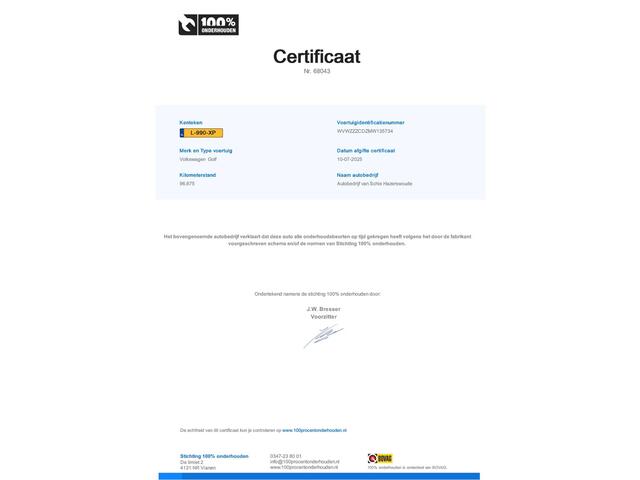 Volkswagen GOLF 1.0 TSI Life (111 PK) 1e-Eig. & keurig-Onderh. BOVAG-Garantie. NL-Auto.