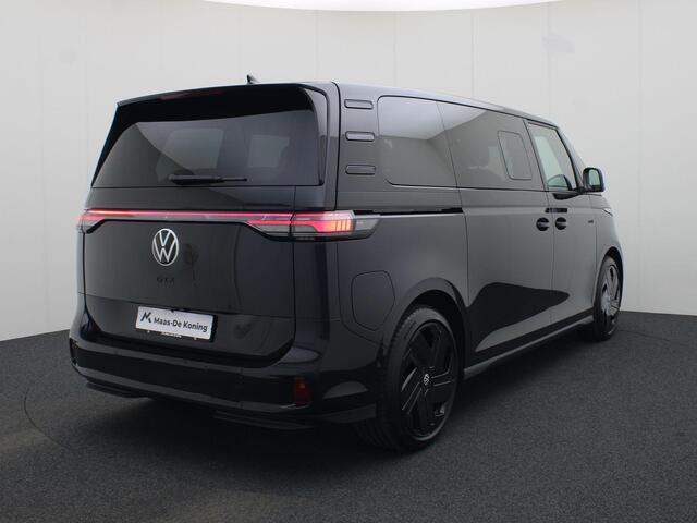 Volkswagen ID. Buzz GTX Elektromotor 250 kW (340 pk) · 7-zits pakket · Assistance pakket plus · Design pakket plus · Multimedia pakket plus · Open & close pakket plus · Trekhaak, elektrisch uitklapbaar, mechanisch inklapbaar ·