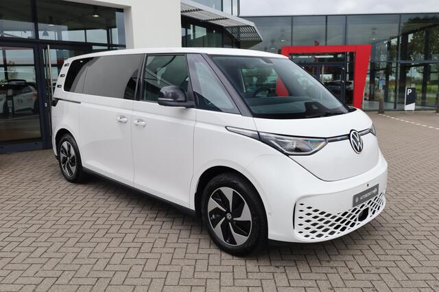 Volkswagen ID. Buzz Pro Bulli 86 kWh LWB 7p. 268PK / 210kW LED Matrix IQ.Light, rondomzicht camera, voorstoelen verwarmbaar met massagefunctie, Apple Carplay & Android Auto, achteruitrijcamera, elektrische schuifdeur links + rechts, Keyless Entry, dynamische grootlichtassist
