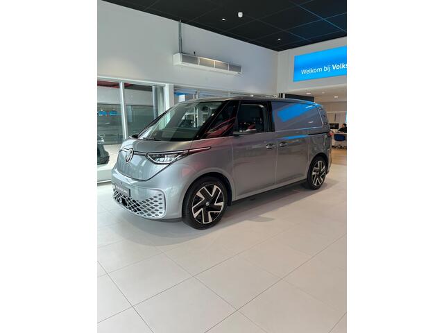 Volkswagen ID. Buzz Cargo Bedrijfswagens Bulli edition Elektromotor 250 kW (340 pk) 250 kW | Achterlichten led, luxe uitgevoerd incl. dynamische knipperlichten | Open & close pakket plus | Schuifdeuren links en rechts elektrisch | Verwarmbaar multifunctioneel stuurwiel met leder b