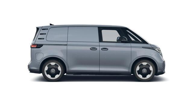 Volkswagen ID. Buzz Cargo Bedrijfswagens Anniversary Edition 4M 340 pk 250 kW elektromotor | 4 Motion | Achteruitrijcamera (Rear View) inclusief 360 graden camera (Area View) | Assistance Pakket Plus | Digitale radio-ontvangst (DAB+) | Navigatie 'Discover Pro' | Anniversary Editio