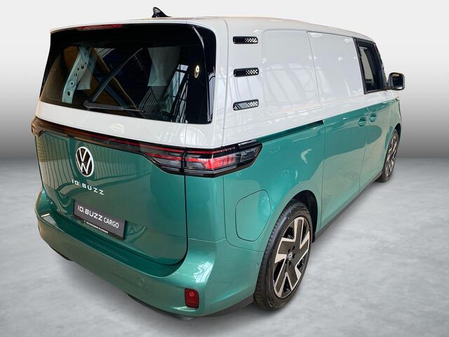 Volkswagen ID. Buzz Cargo Bedrijfswagens Anniversary Edition Elektromotor 4M 250kW (340 pk) | 4 Motion | Elektrische schuifdeur links en rechts | Open en close plus pakket | DAB+ | Achteruitrijcamera | Achterlichten LED |