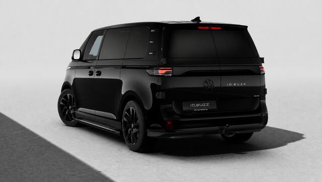 Volkswagen ID. Buzz Cargo 4MOTION Limited Edition 79 kWh "Black Edition" | Trekhaak | 2x Schuifdeur incl. sluithulp | Sidebars | Leder interieur | 20" inch "Solna" | Achterdeuren |