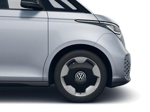 Volkswagen ID. Buzz Cargo Bedrijfswagens Bulli Edition Elektromotor 210 kW (286 pk) 2988 mm | Navigatiesysteem | Climate control | Alarm klasse 3 | 20 inch Stockton velgen | 360° graden | Stuurwiel verwarmd | Trekhaak elektrisch | Zijwandbekleding