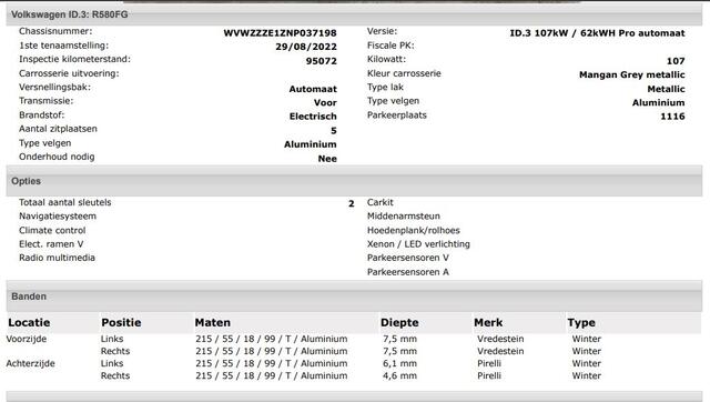 Volkswagen ID.3 Pro 62KWh Comfort / Navigatie / Pdc.V+A / Airco-ecc./ Xenon / Radio multimedia