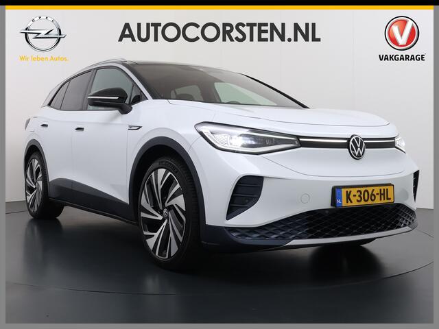 Volkswagen ID.4 Max 82kWh Warmtepomp Panoramadak Ergo-Comfort Stoelen+Memory Adap.Cruise Navi 3-Zone Ecc 360°Camera Apple Carplay Android Auto Pdc Lmv 21" Stoel+Stuurverwarming Elek.Achterklep Privacy Glas Matrix Led Isofix DAB Origineel Nederlandse Auto Dealeronderhoude