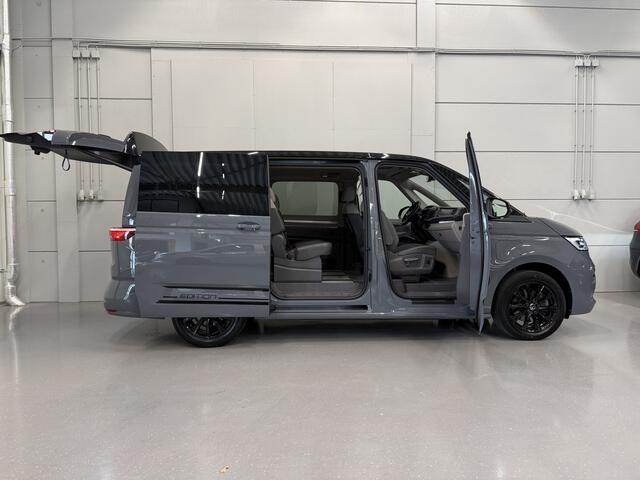 Volkswagen MULTIVAN 1.4 eHybrid L2 EDITION 7p. PANO/TREKHAAK/LEER/HEAD-UP/IQ-LIGHT/ACC/ADAPTIVE-ONDERSTEL/SFEER/CAMERA/CARPLAY/ELECTR.SCHUIFDEUREN/18"BLACK/TWO-TONE PURE GREY MET DEEP BLACK/VOLLEDIGE VW DEALER HISTORIE, NET OH BEURT GEHAD