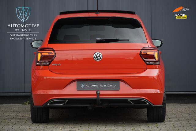 Volkswagen POLO 1.0 TSI 116 pk R-LINE HIGHLINE AUTOMAAT / NIEUWE DISTRIBUTIE / 2 x R-LINE / TREKHAAK / PANORAMADAK / 18 INCH LMV / NL-AUTO / NAP / ISOFIX / ADAPTIEVE CRUISE CONTROL
