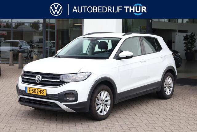 Volkswagen T-Cross 1.0 TSI Life parkeersensoren voor en achter, side assist dodehoek sensor, navigatie, 16" LMV, lederen multifunctioneel stuurwiel, 6 speakers, lane assist, light assist, speed limiter, cruise control, bluetooth carkit