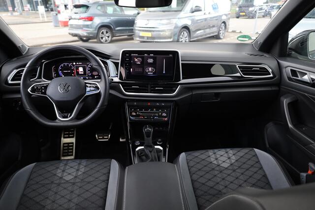 Volkswagen T-Roc 1.5 TSI R-Line Business+ 110KW-150PK DSG, NL auto nieuw door ons geleverd en onderhouden, Panoramadak, elektrische achterklep, 18" LMV nevada, IQ Matrix LED verlichting, reservewiel, design pakket, multimedia pakket plus, discover pro, beats audio en assi