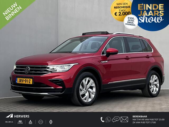 Volkswagen TIGUAN 1.4 TSI eHybrid Business Plug-In / Dealer onderhouden / 1.800 kg trekgewicht / 245 PK / Panorama schufdak / Leder comfortstoelen met Memory / Virtual Cockpit / Stuur- en stoelverwarming / Camera 360° / 18"LM wielen/