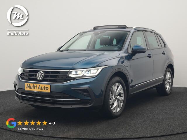 Volkswagen TIGUAN 1.4 TSI eHybrid Active PHEV 245pk Dealer O.H. | Trekhaak Af Fabriek | Panodak | Adaptive Cruise | Camera | Voorstoelen Verwarmd | IQ Light | Sfeerverlichting | Stuur Verwarmd | Keyless | Blis | Apple Carplay | Plug In Hybrid |
