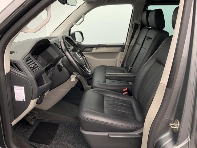 Volkswagen TRANSPORTER 2.0 TDI L2H1 Highline Automaat Dub Cab Airco Cruise Navi Camera Leer Alu Velg Side Bar Trekhaak 2500 kg Euro 6 Zits 6