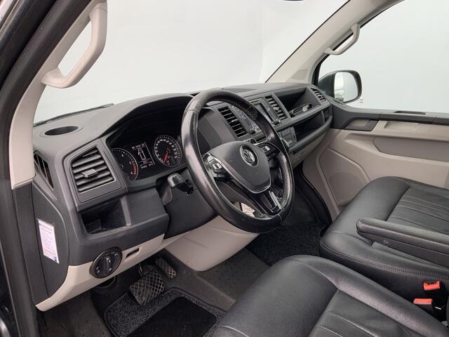 Volkswagen TRANSPORTER 2.0 TDI L2H1 Highline Automaat Dub Cab Airco Cruise Navi Camera Leer Alu Velg Side Bar Trekhaak 2500 kg Euro 6 Zits 6