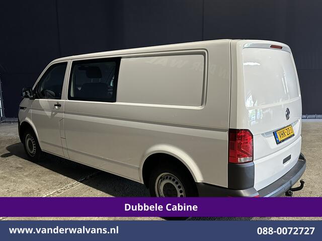 Volkswagen TRANSPORTER 2.0 TDI L2H1 Dubbele Cabine Euro6 Airco | 2200kg Trekhaak | Apple Carplay Cruiscontrol, Android Auto, 5-Zits, Parkeersensoren