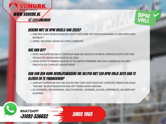 Volkswagen TRANSPORTER T6 2.0 TDI 150 pk DSG Aut. L2 Highline E6 DC Dubbel Cabine BPM VRIJ! Carplay/ Alarm/ Leder/ Cruise/ PDC/ Sidebars/ Trekhaak/ LMV/ DAB