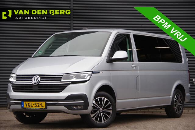 Volkswagen TRANSPORTER 2.0 TDI L2 BULLI, 150PK AUT. GLASSLOOK, LED, TREKHAAK, VIRTUAL, ADAPT. CRUISE, NAVI, AIRCO, PARKEERSENSOREN, CARPLAY, NL AUTO, NAP