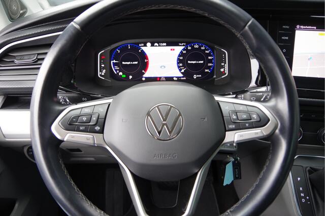 Volkswagen TRANSPORTER 2.0 TDI L2 BULLI DC-5P, AUT. LED, LEDER, TREKHAAK, STOELVERWARMING, ADAPT. CRUISE, DIGITAL COCKPIT, CAMERA, AIRCO, PARKEERSENSOREN, DUBBELE CABINE, DUBBEL CABINE, NL AUTO, NAP