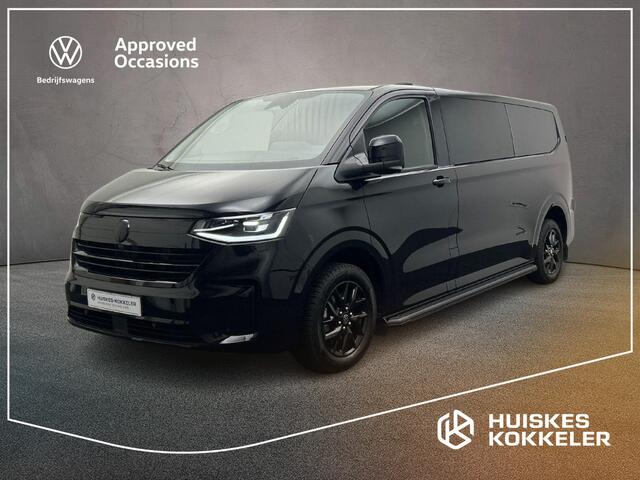 Volkswagen TRANSPORTER 2.0 TDI 150pk Automaat L2 Dubbel Cabine Bulli | Leder | Trekhaak | 360gr Camera | Sidebars | Stoelverwarming | Matrix LED | Keyless | ACC | Navigatie | Climatronic | Black on black
