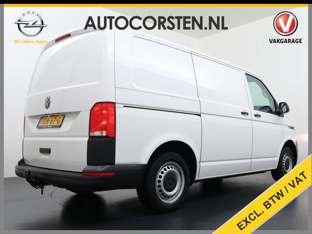 Volkswagen TRANSPORTER 2.0TDI 150PK Automaat L1H1 28 3-Persoons Euro 6 Trekhaak Navi* Apple Carplay Android Auto Airco Cruise Control Pdc Comfortline Betonplex Vloer Lat om Lat Wandbetimmering Schuifdeur 2.500KG Trekgewicht 1e Eigenaar Origineel Nederlandse Bestelbus