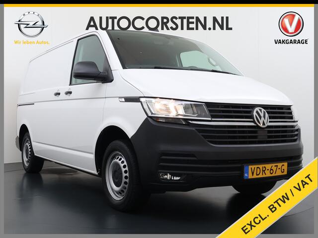 Volkswagen TRANSPORTER 2.0TDI 150PK Automaat L1H1 28 3-Persoons Euro 6 Trekhaak Navi* Apple Carplay Android Auto Airco Cruise Control Pdc Comfortline Betonplex Vloer Lat om Lat Wandbetimmering Schuifdeur 2.500KG Trekgewicht 1e Eigenaar Origineel Nederlandse Bestelbus