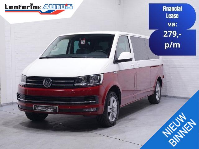 Volkswagen TRANSPORTER 2.0 TDI L2H1 Dubbel Cabine 5-Zits, Two-tone Rood / Wit, 2x Schuifdeur, Navi, Leder, PDC V+A, NAP