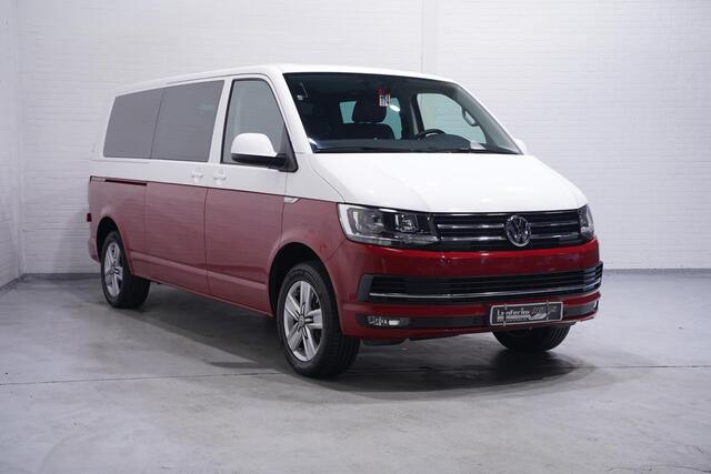 Volkswagen TRANSPORTER 2.0 TDI L2H1 Dubbel Cabine 5-Zits, Two-tone Rood / Wit, 2x Schuifdeur, Navi, Leder, PDC V+A, NAP