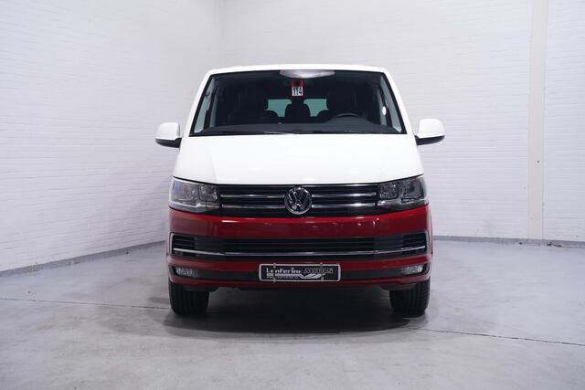 Volkswagen TRANSPORTER 2.0 TDI L2H1 Dubbel Cabine 5-Zits, Two-tone Rood / Wit, 2x Schuifdeur, Navi, Leder, PDC V+A, NAP