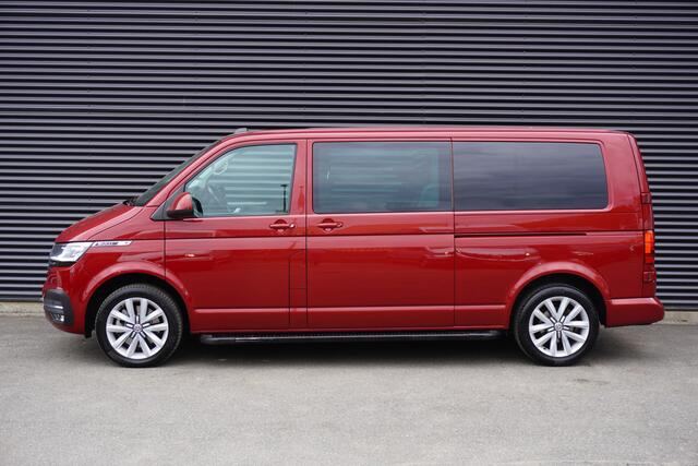 Volkswagen TRANSPORTER 204pk Automaat L2H1 Bulli Dubbele cabine LED Trekhaak Digitaal Dashboard Leder Navigatie Apple carplay 18" Velgen