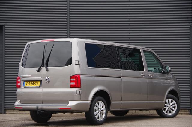 Volkswagen TRANSPORTER 2.0 TDI L2H1 DC-5P, 150PK AUT. NAP! TREKHAAK, CARPLAY, NAVI, CRUISE, LEDER STUUR, PARKEERSENSOREN, 16'' LMV
