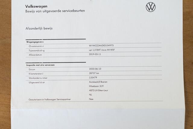 Volkswagen UP! 1.0 BMT move up! 5 Deuren RIJKLAAR INCL : GARANTIE 5 DRS | AIRCO | NED AUTO | DAB Radio |