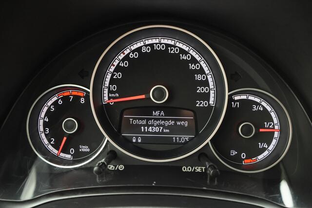 Volkswagen UP! 1.0 BMT high up! 5-Deurs, Leder/Stof, Airco, Cruise, Bluetooth, Radio, PDC, 15''