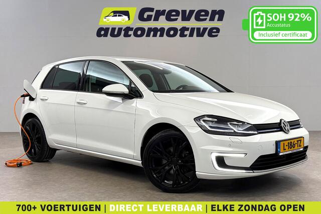 Volkswagen e-Golf | Snelladen | SOH 92% | Clima | Adap. Cruise | Virtual | Camera | Carplay