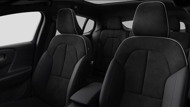 Volvo EC40 Single Motor Ext. Range Plus Bl. Ed. Europa 82 kWh | Longe Range | Google | Getint Glas | Adaptieve Cruise Control | Dodehoekdetectie | Panoramadak | Elek. Stoelen | Memory | Warmtepomp | Stoelverwarming Voor + Achter | Zitverlenging | 20" LM