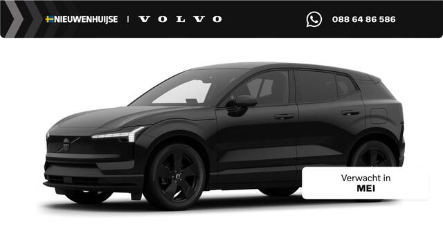 Volvo EX30 P5 Long Range Plus Black Edition Europa 69 kWh | Google | Long Range | Stoel-/Stuurverwarming | Warmtepomp | Sfeerverlichting | Draadloos Opladen Telefoon | Camera | Getint Glas | Elek. Stoelen | Park Assist | DAB | LED Koplampen | 19" LM