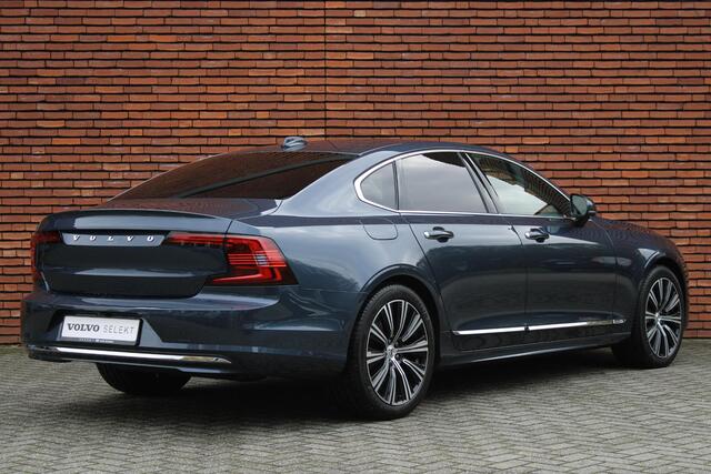 Volvo S90 T8 AWD Inscription Standkachel | Harman/Kardon Audiosysteem | Trekhaak Semi-Elektrisch | Stoelverwarming Voor en Achter | Stuurwielverwarming | Adaptieve Full-LED Koplampen | Lederbekleed Dashboard | Parkeersensoren Voor en Achter | Parkeercamera Achter 