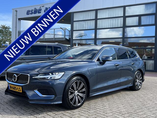 Volvo V60 2.0 T6 Recharge 340 pk AWD Inscription Trekhaak Panodak Pilot Assist ACC Tailored Wool Bekleding Exterior Styling Kit Elec. Stoelen Camera PDC Harman Kardon Contourstoelen Plug in Hybride NL Auto 1e Eigenaar