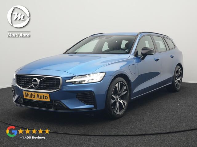 Volvo V60 T6 Recharge AWD R-Design Plug In Hybrid 340pk Dealer O.H PHEV | Trekhaak Af Fabriek | Adaptive Cruise | Camera | Lederen Sporstoelen Memory & Verwarmd | Harman & Kardon | Apple Carplay | Navigatie | Virtual | DAB |