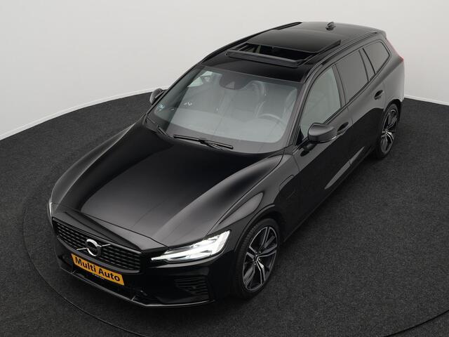Volvo V60 T6 Recharge AWD R-Design LONG RANGE Plug In Hybrid Dealer O.H. PHEV | Panodak | Lederen Sportstoelen Memory | Harman Kardon | Apple Carplay | Navigatie | Camera | L.M. 19" | DAB | Virtual |