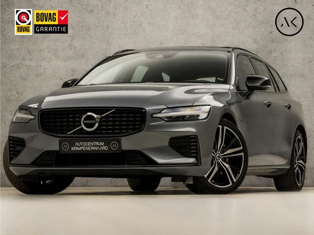 Volvo V60 2.0 T8 Twin Engine AWD R-Design 391Pk Automaat (PANORAMADAK, MEMORY SEATS, LEDER, STOELVERWARMING/KOELING, KEYLESS, SPORTSTOELEN, ZWART HEMEL, ADAPTIVE CRUISE, DRIVE MODE, NIEUWSTAAT)
