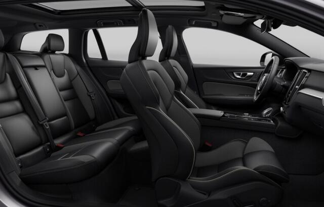 Volvo V60 T8 455PK Aut. AWD Performance Edition Ultra Dark Polestar optimisation/ Glossy Black logo voor en achterzijde / Panoramadak/ Head-up display/ Harman Kardon audio/ 360 Camera/ Elektrisch bedienbare voorstoelen met geheugen/ Apple Carplay/ Pilot assit/ Adap