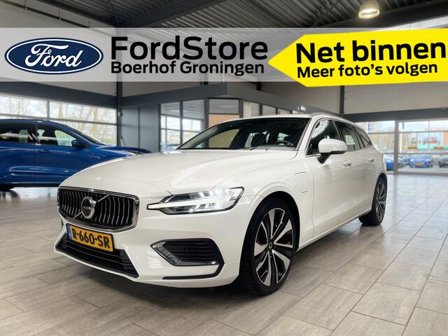 Volvo V60 2.0 T6 Plug-in hybrid AWD 350 pk Essential Bright | Leer | Camera | Google Navi | Adapt. cruise | Digitaal display | 19"