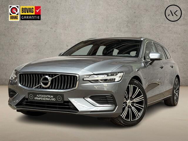 Volvo V60 2.0 T8 Twin Engine AWD Inscription 391Pk Automaat (PANORAMADAK, APPLE CARPLAY, HARMAN/KARDON, MEMORY SEATS, LEDER, STOELVERWARMING, CAMERA, ZWART HEMEL, NIEUWE APK, NIEUWSTAAT)