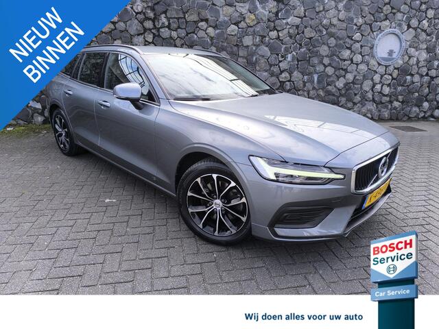 Volvo V60 2.0 B3 Momentum Leder, stoel en stuurverwarming, trekhaak inklapbaar, nieuwe banden, carplay & aidroid, DAB+, 1e eigenaar