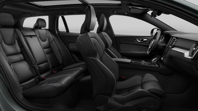 Volvo V60 2.0 T6 Plug-in hybrid AWD Ultra Dark | Sportstoelen | Schuif-/Kanteldak | Full-LED | Adaptieve Cruise Control | Head-Up Display | Stoelverwarming Voor en Achter | 19" | Getint Glas | Harman Kardon Audio | BLIS |