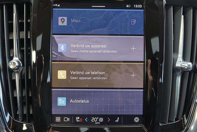 Volvo V90 T6 Recharge AWD Plus Dark - LONG RANGE - IntelliSafe Assist & Surround - 360º Camera - Harman/Kardon audio - Adaptieve LED koplampen - Verwarmde voorstoelen, stuur & achterbank - Parkeersensoren voor & achter - Elektr. bedienb. voorstoelen met geheugen -