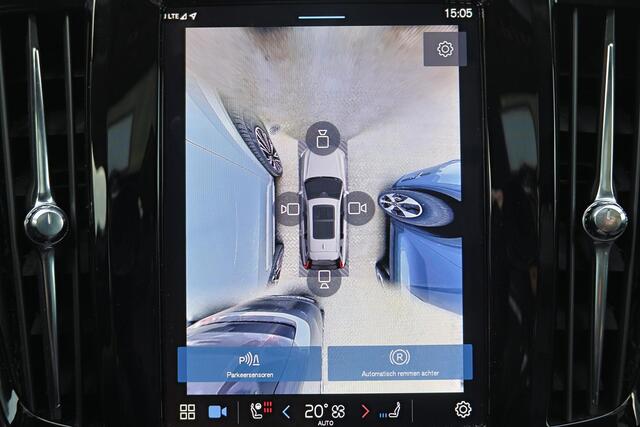 Volvo V90 T8 Recharge AWD Ultra Dark - Panorama/schuifdak - IntelliSafe Assist & Surround - 360º Camera - Harman/Kardon audio - Adaptieve LED koplampen - Verwarmde voorstoelen, stuur & achterbank - Parkeersensoren voor & achter - Elektr. bedienb. voorstoelen met ge