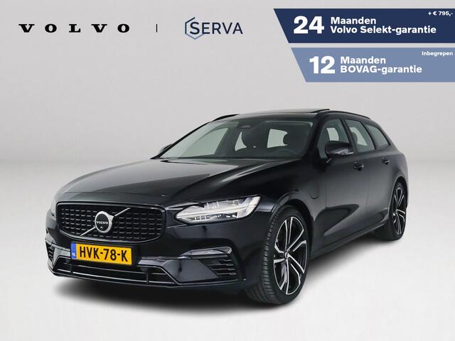 Volvo V90 T8 Plug-in hybrid AWD Ultra Dark | Panoramadak | 360° camera | Bowers & Wilkins | Luchtvering | Stoelventilatie | Stoel- en Stuurverwarming | Trekhaak